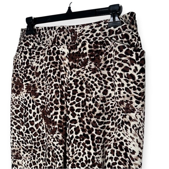 ❌5/$25❌ New! Lafayette 148 NY Leopard Cheetah Print Pants 10 - Picture 1 of 4